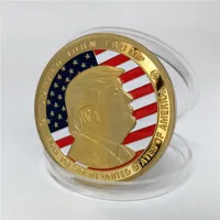 Donald Trump Gold Coin Statue of Liberty Commemorative Coins 45th President of American Metal Badge Craft Collection