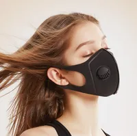 3D 방진 얼굴 블랙 마스크 밸브 스폰지 선물에 재고 빨 재사용 방지 먼지 안개 PM2.5 보호 마스크 마스크 호흡!