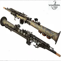 Högkvalitativ Yanagisawa S901 Nya Musikinstrument Topp B Sopran Saxofon Matte Black Professional Prestanda Gratis frakt