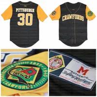 Büyük Boy Pittsburgh Crawfords Özel NLBM Negro Leagues Beyzbol Forması Stiched Adı Stiched Numarası Hızlı Kargo