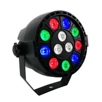 Shehds LED Płaski Plac 12x3W RGBW Oświetlenie Profesjonalne LED Stage Lights Efekt DMX512 Master-Slave DJ Disco Party
