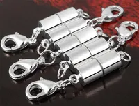 20 stks / partij magnetische magneet ketting haken cilinder vormige claasps bevindingen componenten voor diy kettingen armband sieraden AC001