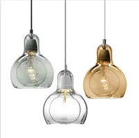 Vintage Pendant Lamps Mega Bulb Single head glass Chandelier Nordic small droplight LED Lamp