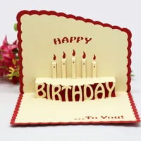 3d popo tebrik kartları el yapımı mutlu yıllar pasta oymak için teşekkür ederim kartpostal şenlikli parti malzemeleri