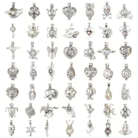 83 styles Cage de perles de bricolage bijoux de bijoux Conclusions de pendentif Cage Cage Essential Huile Diffuseur Linket pour huîtres Perle Charms Femmes Accessoires