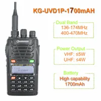 1700mAh Li-Ion-Batterie WOUXUN KG-UVD1P Dualband 136-174MHz 400-470MHZ Zwei-Wege-Radio 128CH UVD1P Walkie Talkie FM Transceiver