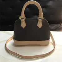 Qualidade Mulheres Shell Bag Handbag Designer marca de moda da embreagem bolsa de luxo design original Flor letras xadrez