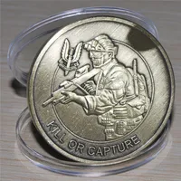 British Army UK Special Air Service Who Ware Wins Döda eller Capture Challenge Coin, Hotsales Gratis frakt Souvenir Coin