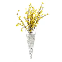 S / 3 9,5 "H Kegelform Glaswand Vase Für Wasserpflanzen Halter Wandhalterungen Blume Gefäß Dekorieren Innenwand Ihres Hauses