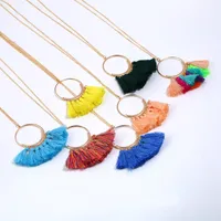 Long Tassel Necklace For Women Wholesale Fashion Jewelry Boho Bohemian Black Red White Statement Necklace Ethnic Vintage Gift Wholesale