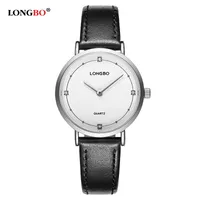 LONGBO Fashion Lovers Simple Watches Luxury Leather Men Women Watches Casual Couple Watches Waterproof Hombre Mujer Gifts 5056268Z