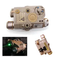 Taktik An / PEQ-15 Batarya Kılıfı Lazer Yeşil Nokta Lazer Beyaz LED El Feneri ve IR Lens (Tan)