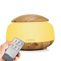 Wood Ultrasonic Air Humidifier Aroma Elétrico Aroma Difusor de Ar Esferográfica Aromaterapia Led Night Light para Home Office