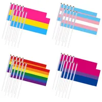 LGBTバナーポリエステルトランスジェンダーBESEXUAL PENSEXUALフラッグ21 * 14 CM LGBTフラグレズビアンゲイプライドレインボーフラッグ用品
