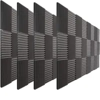 (72 unidades) de la espuma acústica cuña de insonorización de cine en casa Absorción Estudio de grabación de sonido acústico Tratamiento Esponjas paneles de pared 12x12x1"