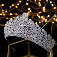 Великолепные королевские Tiaras Quinceanera Crowns Bridal Huckpee Evendse Entertain Hair Jewelry ToCado Novia Свадебные аксессуары для волос Циркон Корона