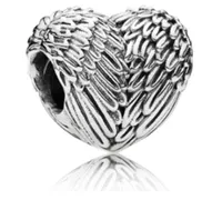 Fit Pandora Charm Bracelet Européen Silver Bead Charms Heart Feather Beads Beads Bricolage Snake Chain Chaîne pour femme Banglace Collier bijoux