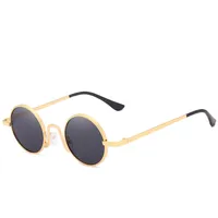 2020 neue klassische Weinlese-Runde polarisierte Sonnenbrille-Mann-Marken Sonnenbrillen Frauen Metallrahmen Schwarz-Linse Brillen Driving