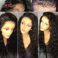 Honrin Hair Lace Front Wig Deep Curly Brazilian Virgin Human Hair Curl 150% Плотность Натуральная предварительно вырванная линия волос.