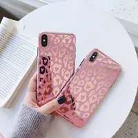 Mode Luxe Luipaard Print Telefoon Case voor iPhone X XR XS MAX Case voor iPhone7 6 8 6S Plus Cover Mooie Hart Glanzende Zachte gevallen