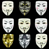 9 Estilo V Máscara Máscaras Máscaras Para Vendetta Anónimo Valentine Ball Party Decoración Cara completa Halloween Scary Cosplay Party Mask
