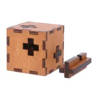 Nova Suíça cubo de madeira secreto Puzzle Box Toy madeira Cérebro Teaser Toy For Kids