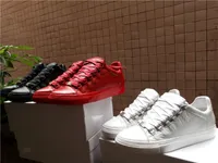Tasarımcılar BB Runaway Arena Düşük Üst Sneakers Ayakkabı Kırmızı, Siyah, Beyaz Kırışıklık Deri Rahat Yürüyüş Flats Ayakkabı Tasarımcısı 36-46