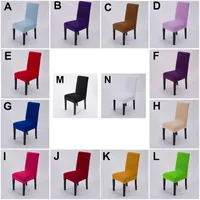 Universele selectieve kleur spandex stoelhoes verwijderbare stoel cover grote elastische slipcover moderne keuken zitting