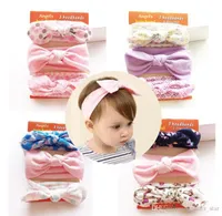 Fashion Children&#039;s hair belt Pure cotton butterfly ribbon 3pcs =1Set Elastic headband