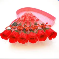 High quality rose artificial flowers soap flower wedding decoration valentines gift 5 color