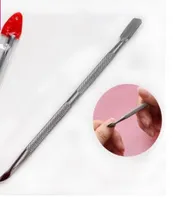 Sliver Stainless Steel Both Heads Exfoliator Manicure Dead Skin Shovel Beauty Care Cuticle Pushers Nail Tools Nail Art & Salon HA168