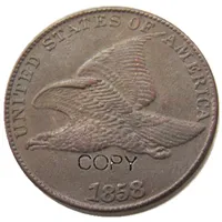 EE. UU. 1856-1858 6pcs Flying Eagle Cent Craft Copy Decorar adornos de monedas Decoraci￳n del hogar Accesorios