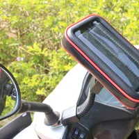Motorcycle Phone HolderスタンドiPhone 13 12 12 11 E-Bike GPS Moto Mobile Mobile Cock Support Shock Proof Coverのスマートフォン用防水バッグ