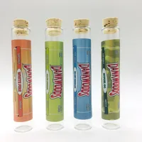 DANKWOODS MOONROCK Pre Roll Packaging 120*21mm Glass Tubes Wood Cork Dank Woods Tube Container Bottle Borosilicate Glass Vapes with Stickers