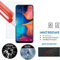 För Samsung M10 A10 A20 A30 A40 A50 M30 A2 Core Anti Scratch HD Clear Screen Protector Case Friendly Temperat Glass Med Retail Package