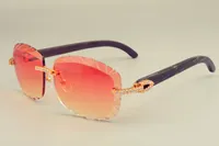 2019 novos óculos de sol para lentes de venda a quente de frete livre 8300715 cornos de padrão preto natural também óculos, diamantes de luxo Sol unisexo,