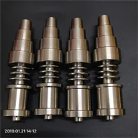 GR2 Titanium Prego Acessórios para fumadores 10mm 14mm 18mm 6in1 Ajustável Aumeless Etails Junta feminina masculina para 16mm ou 20mm ENAIL Kit de vidro Bongs Dab Nails