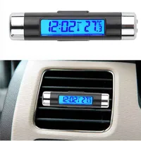 Automotive termômetro relógio carro LCD Digital backlight Calendário Acessórios