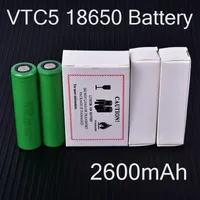 Baterias recarregáveis ​​18650 VTC5 2600mAh bateria de lítio Usando para Torch Head Lamp caixa de embalagem DHL gratuito FJ752