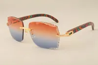 Nuovo stabilimento occhiali da sole di lusso diretta 3524014 naturale modello di colore degli occhiali da sole di legno lente incisione, personalizzati privati, inciso