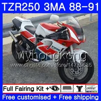 Kit For YAMAHA TZR250RR TZR-250 TZR 250 88 89 90 91 Body 244HM.40 TZR250 RS RR YPVS stock white red 3MA TZR250 1988 1989 1990 1991 Fairing
