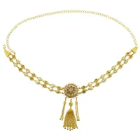 US Warehouse Gold alloy set with diamond pendant waist chain bikini chain body chain trend women&#039;s accessories women Jewelry Gift