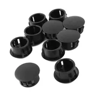 100 قطعة سوداء القبعات البلاستيكية المقابس ثقب قبعات الضغط 16mmx20mmx10mm