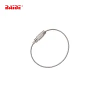 Cheap Wire Rope Key Chain Stainless Steel Wire Keychain Carabiner Cable Key Ring Outdoor Hiking