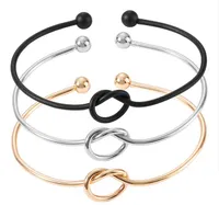 Bracelets de fil ouvert extensible de cuivre d'or d'argent pour le bracelet d'amour de bracelets de manchette de noeud d'amour pour des enfants et des adultes