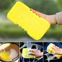 21 * 11 * 5cm Yellow Car Styling Washer esponja de lavagem accessries carro Lavagem Bloco Esponja Honeycomb limpeza do carro de pano