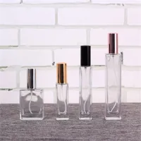 Refill Glass Bottle Clear Color 5ML 10ML 15ML Mini Portátil Perfume Perfume Atomizador Spray Garrafas Esvaziadas Garrafas Cosméticas Garrafas