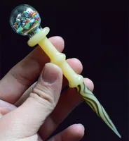 Novas 4,9 ferramentas Inch vidro Dabber Carb Cap Wax Dab Ferramenta para Quartz Banger prego Bong fumar accessoires ferramenta