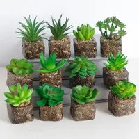 Artificial Plants Succulents Pot Fake Plant Plastic Bonsai Green Plant Room Decoration Garden Home Decor
