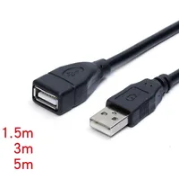 New USB 2.0 Male to Female USB Cable 1.5m 3m 5m Extender Cord Wire Super Speed Data Sync Extension Cable For PC Laptop Keyboard